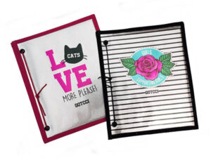 155/67  Carpeta escolar con dos tapas con cordon Brillos