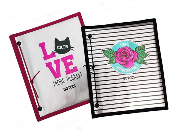 155/67  Carpeta escolar con dos tapas con cordon Brillos